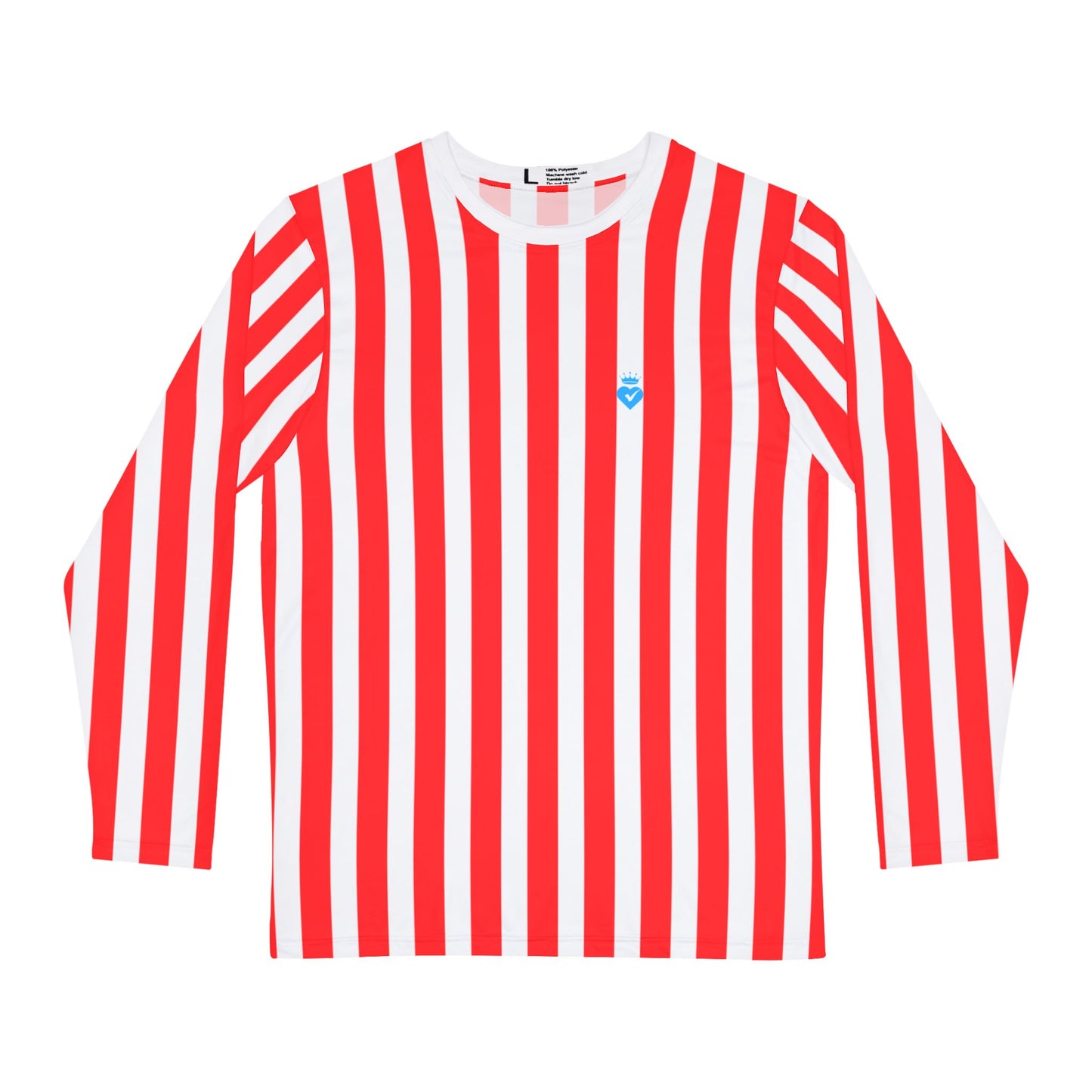 Men’s Red & White Striped Long Sleeve Shirt – Casual Style for Family Outfits, Partner Looks, Beach & Everyday Wear