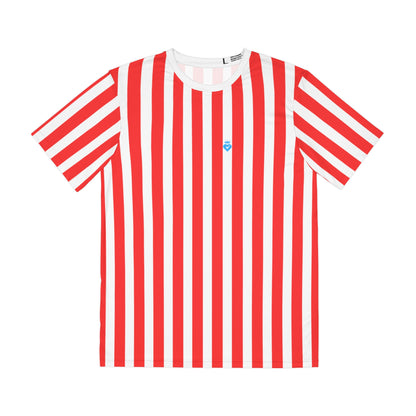 Red & White Striped Men’s Tee – Casual Everyday Shirt for Family Outfits, Partner Looks & Bold Summer Style