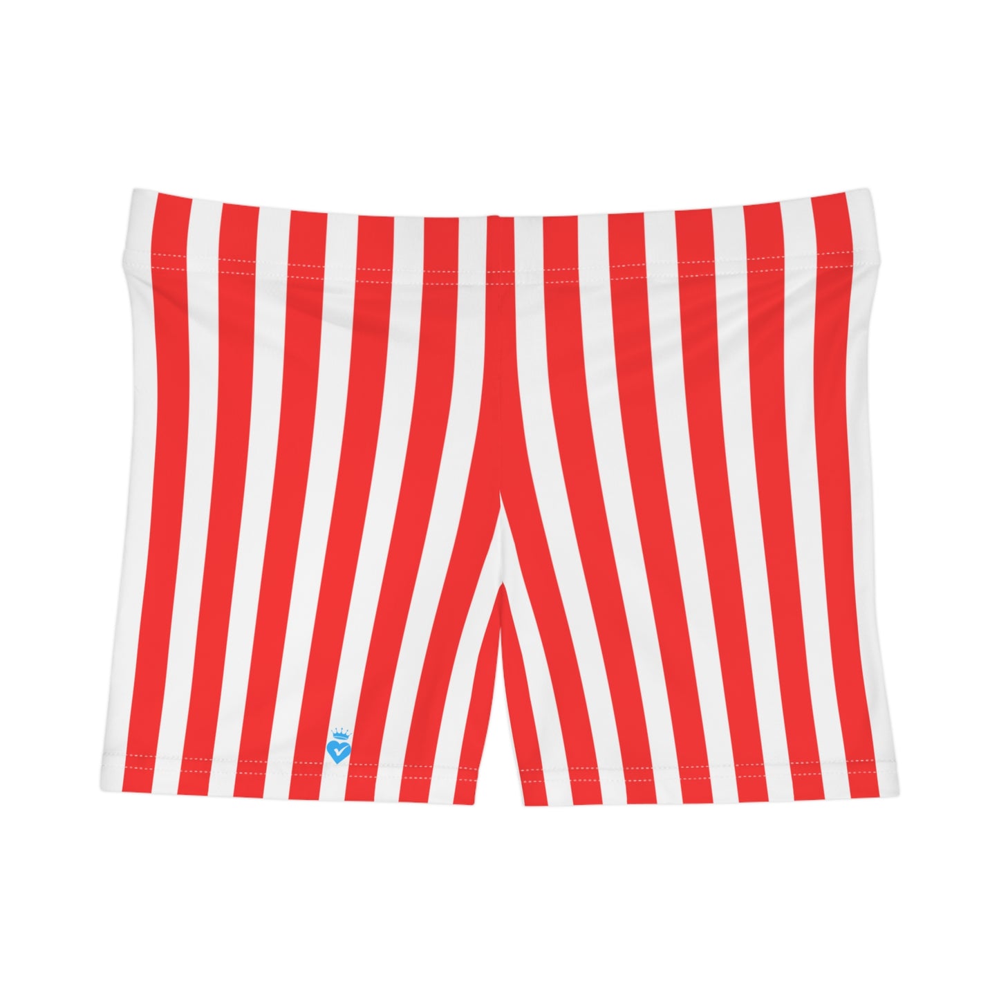 Women's Striped Gym Shorts - Fun SuRed White Striped Sexy Women’s Gym Shorts – Mini Activewear for Workouts & Matching Outfitsmmer Vibes, Perfect for Festivals, Beach Days, Casual Wear, Athletic Activities, Gift Idea