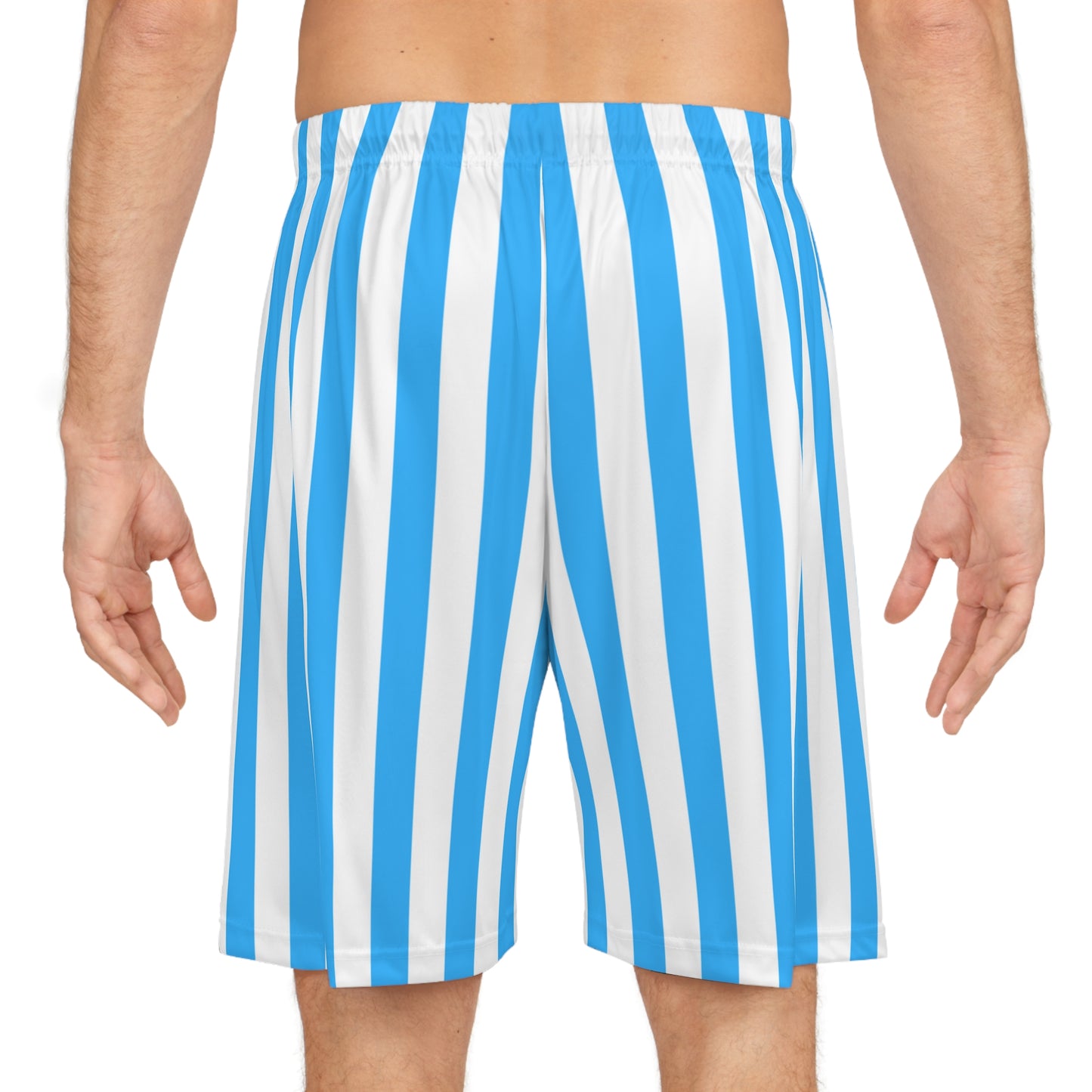 Blue & White Striped Men’s Shorts – Matching Family Outfit & Partner Look for Sports, Beach & Everyday Style