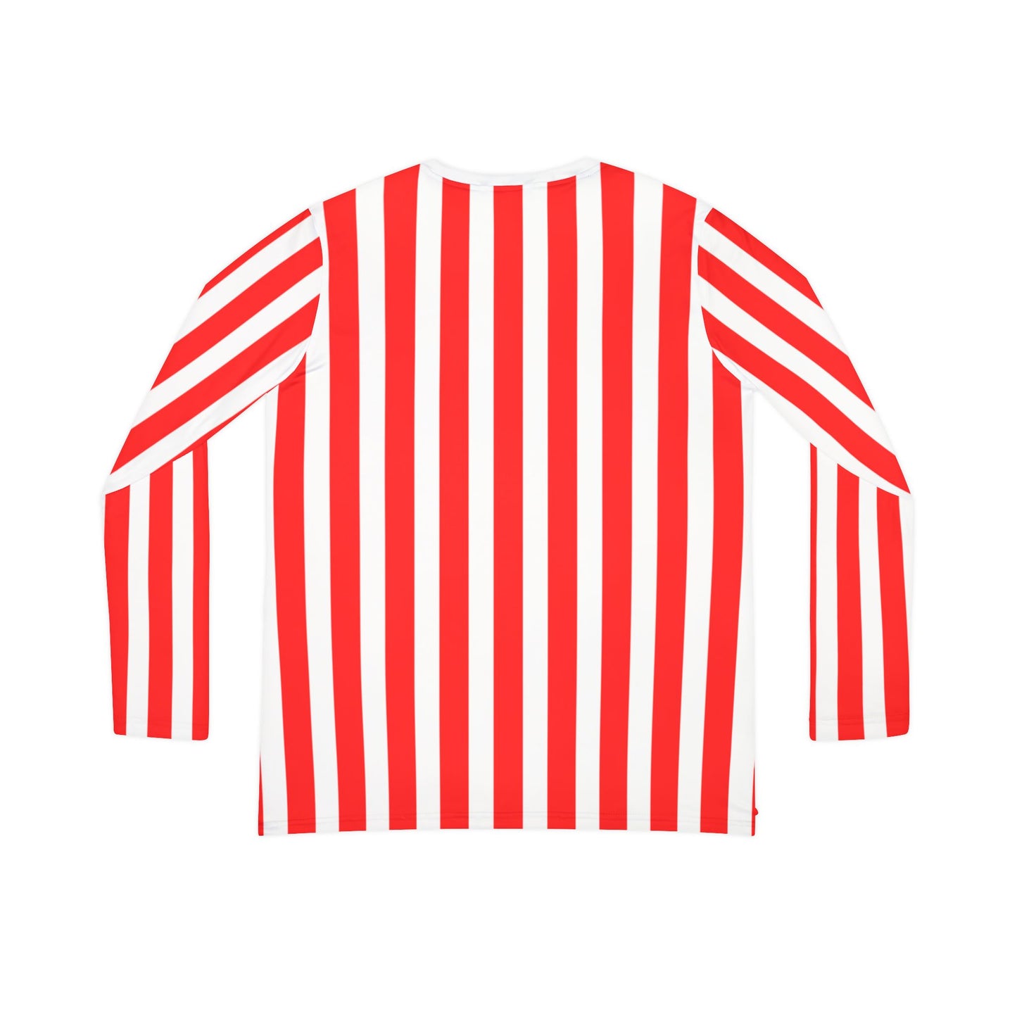 Red & White Striped Women’s Long Sleeve V-Neck Shirt – Casual Everyday Top for Summer, Vacation & Matching Outfits