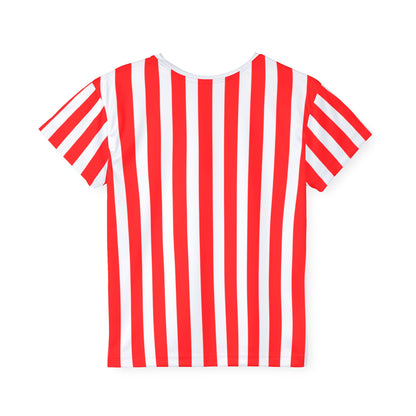 Red & White Striped Kids T-Shirt