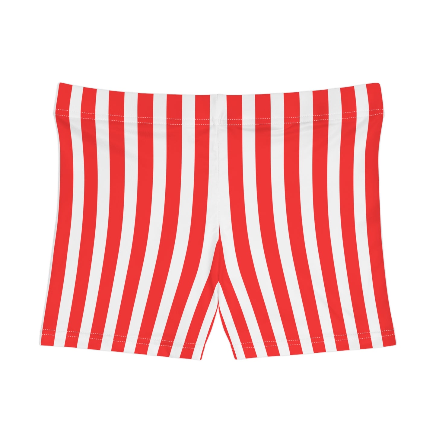 Women's Striped Gym Shorts - Fun SuRed White Striped Sexy Women’s Gym Shorts – Mini Activewear for Workouts & Matching Outfitsmmer Vibes, Perfect for Festivals, Beach Days, Casual Wear, Athletic Activities, Gift Idea