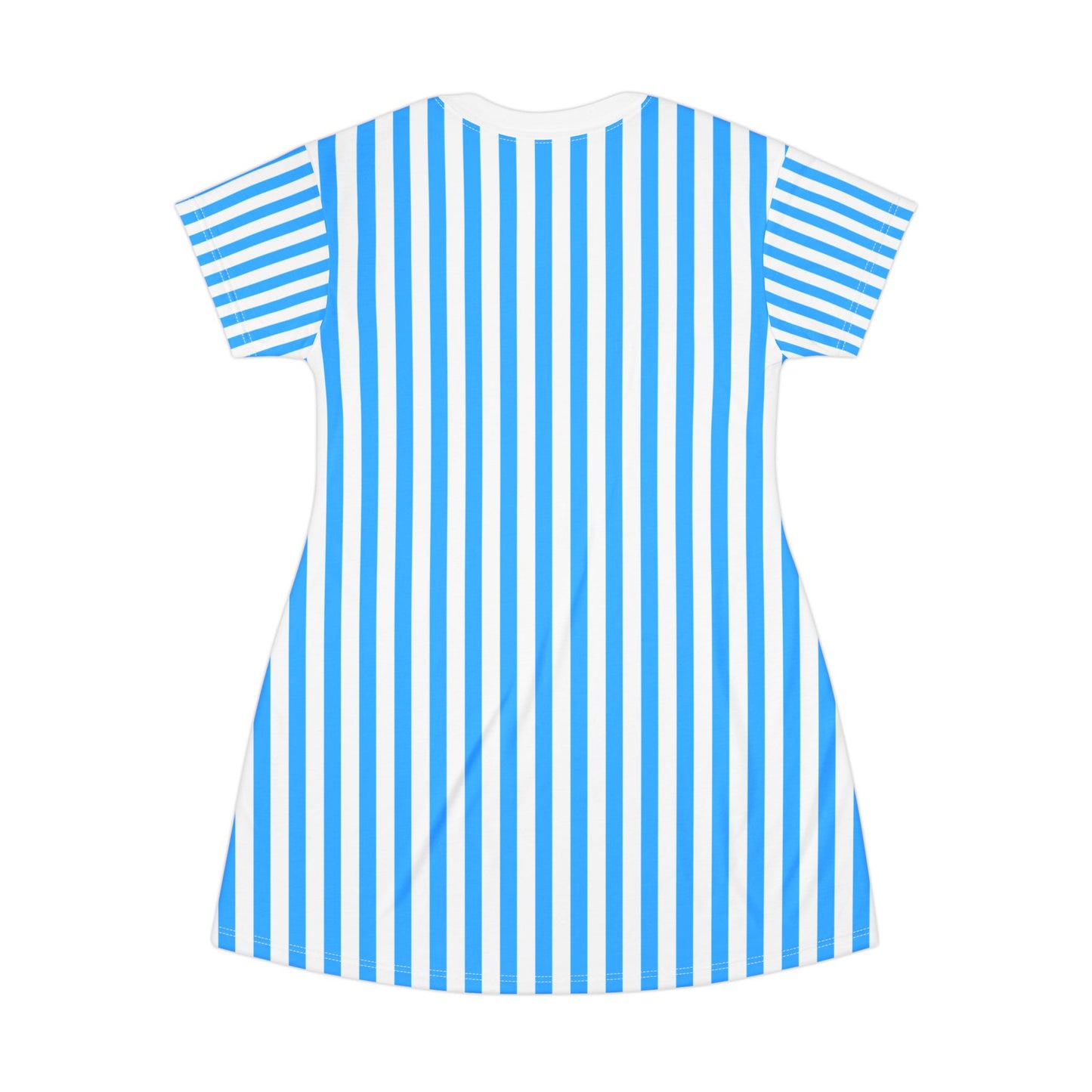 Blue & White Striped Women’s T-Shirt Dress – Casual Family Outfit, Partner Look & Fresh Summer Everyday Style