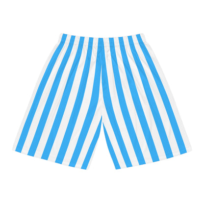 Blue & White Striped Men’s Shorts – Matching Family Outfit & Partner Look for Sports, Beach & Everyday Style
