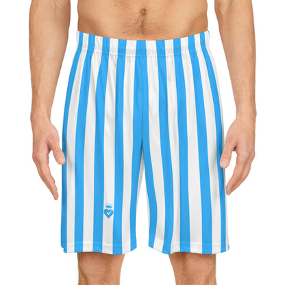 Blue & White Striped Men’s Shorts – Matching Family Outfit & Partner Look for Sports, Beach & Everyday Style