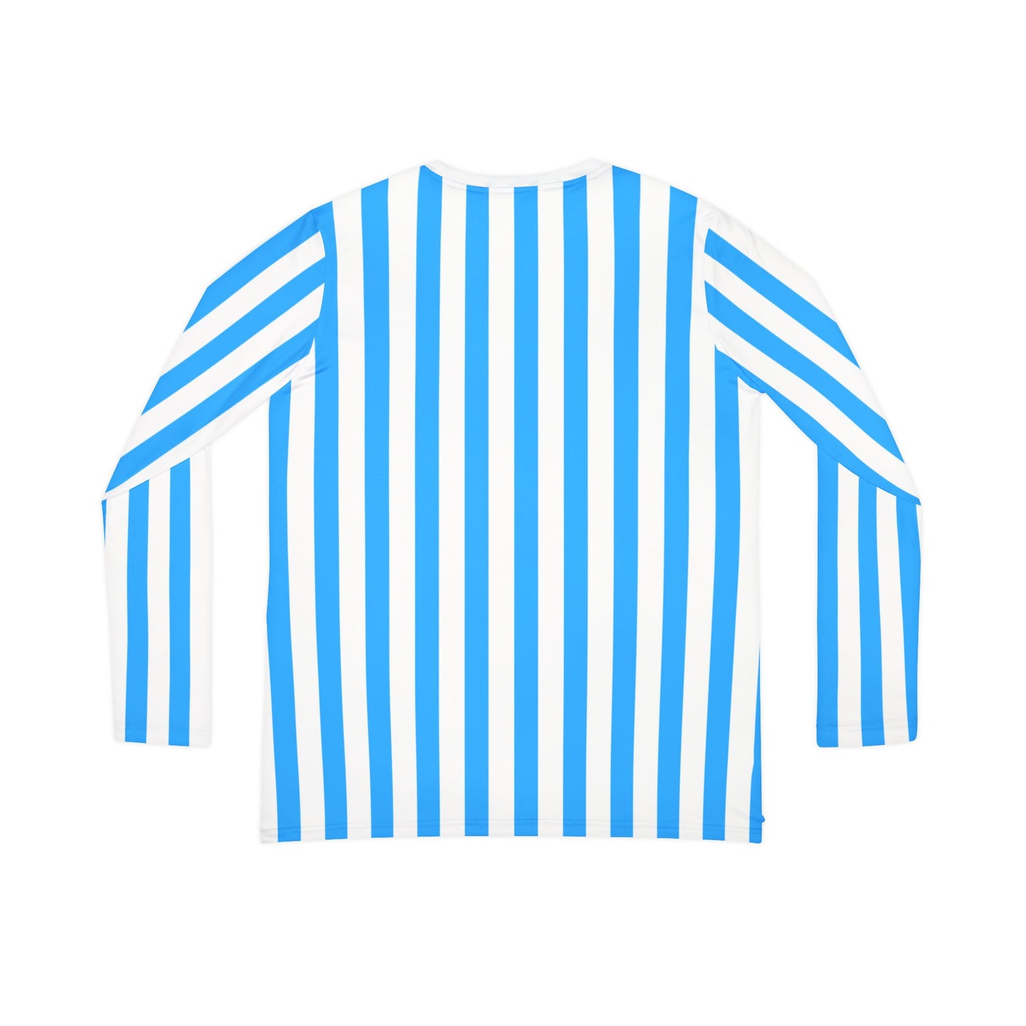 Blue & White Striped Women’s Long Sleeve V-Neck Shirt – Casual Everyday Top for Summer, Vacation & Matching Outfits