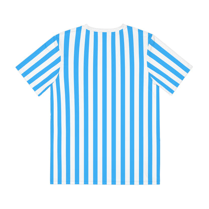 Blue & White Striped Men’s Tee – Casual Everyday Shirt for Family Outfits, Partner Looks & Fresh Summer Style