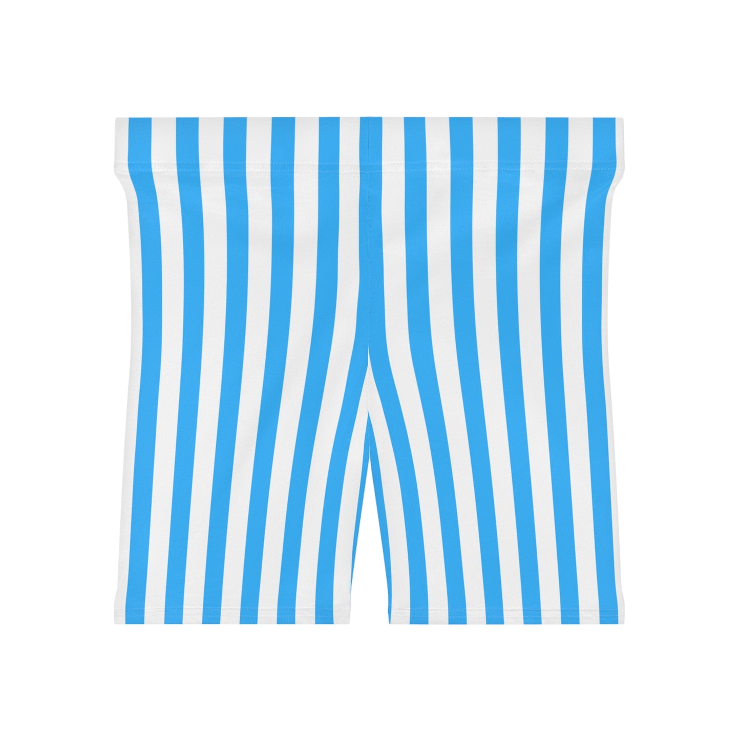 Blue White Striped Shorts for Women – Biker Shorts, Activewear & Matching Summer Outfits