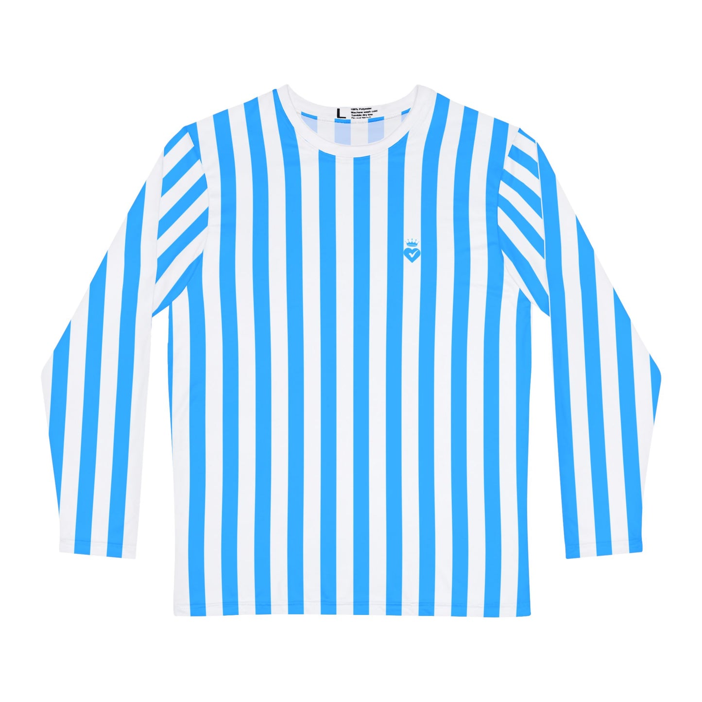 Men’s Blue & White Striped Long Sleeve Shirt – Casual Style for Family Outfits, Partner Looks, Beach & Everyday Wear