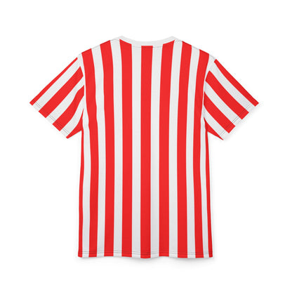 Red & White Striped Unisex T-Shirt – Matching Family & Couple Outfit for Photos, Beach Days & Everyday Style